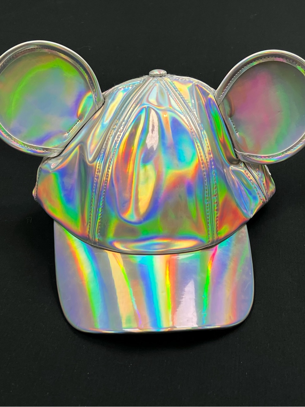DISNEY EPCOT Forever Collection Iridescent Mickey Ear Baseball Cap OSFM